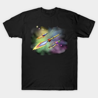 Rockets in Space T-Shirt